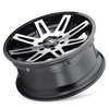 18" Ion 142 18x9 Black Machined 6x5.5 Wheel 0mm Rim