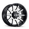 20" Ion 143 20x10 Black Machined 8x180 Wheel -19mm Rim