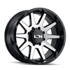 18" Ion 143 18x9 Black Machined 6x5.5 Wheel 0mm Rim