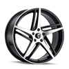 Set 4 18" Kraze Milano 18x8 Black Machined 5x112 Wheels 40mm Rims