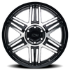 20" Ion 147 20x10 Black Machined 6x5.5 Wheel -19mm Rim