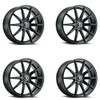 Set 4 18" Kraze Cosmos 18x8 Gloss Black 5x4.25 Wheels 40mm Performance Rims