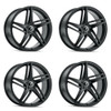 Set 4 17" Kraze Milano 17x8 Satin Black 5x4.5 Wheels 38mm For Jeep Ford Rims