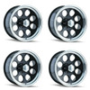 Set 4 17" Ion 171 17x9 Black Machined 5x135 Wheels 0mm Rims