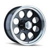 17" Ion 171 17x9 Black Machined 6x5.5 Wheel 0mm Rim