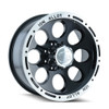 15" Ion 174 15x10 Black Machined 5x5 Wheel -38mm For Chevy GMC Rim