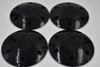 RO Universal Black 6 Lug Center Cap Kit Fits Any 6x5.5 Wheel 14mmx1.5 Lug Nuts