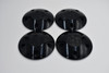 Set 4 Black Replacement Ro Center Caps Fit Any Wheel 5x4.5 5x4.75 5x5 w/1/2 Lugs