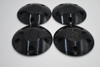 Set 4 Black Replacement Ro Center Caps Fit Any Wheel 5x4.5 5x4.75 5x5 w/1/2 Lugs