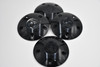 Set 4 Black Replacement Ro Center Caps Fit Any Wheel 5x4.5 5x4.75 5x5 w/1/2 Lugs