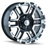 20" Ion 179 20x9 Black Machined 6x5.5 Wheel 12mm Rim