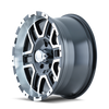 Set 4 16" Ion 179 16x8 Black Machined 5x135 Wheels 10mm Rims For Ford