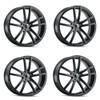 Set 4 20" Kraze Lusso 20x8.5 Gloss Black 5x112 Wheels 38mm Performance Rims