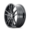 Set 4 22" Kraze Lusso 22x9.5 Gloss Black 6x5.5 Wheels 30mm For Chevy GMC Rims