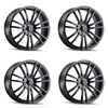 Set 4 18" Kraze Spectra 18x8 Gloss Black 5x110 5x5 Wheels 40mm For Jeep Rims