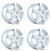 Set 4 16" Touren TR9 16x7 Hyper Silver 5x5 Wheels 42mm Rims For Jeep
