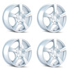 Set 4 17" Touren TR9 17x7 Hypersilver 4x100 4x4.5 Wheels 42mm Rims