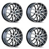 Set 4 20 Touren Tr60 20x8.5 Black Machined Face Black Ring 5x112 5x120 Wheels 40