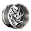 22" American Truxx Spiral 22x12 Brushed & Clear Coated 5x5 Wheel -44mm Truck Rim