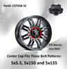 Vision 375 Warrior C375GB-5C Gloss Black Wheel Center Cap Fits 5x5.5 5x150 5x135