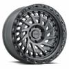 Black Rhino Shredder 17x9 6x5.5 Matte Gunmetal W/ Black Ring Wheel 17" 0mm Rim
