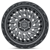 Black Rhino Shredder 17x9 6x5.5 Matte Gunmetal W/ Black Ring Wheel 17" 0mm Rim