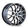 17" Touren TR60 17x7.5 Black Machined Face Black Ring 4x100 4x4.5 Wheel 42mm Rim
