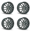 Set 4 18" Touren Tr60 18x8 Gunmetal 5x4.25 5x4.5 Wheels 40mm Rims