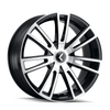 22" Kraze Spectra 22x8.5 Black Machined 5x4.25 5x4.5 Wheel 38mm Performance Rim