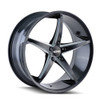 17" Touren Tr70 17x7.5 Black Milled 5x120 Wheel 40mm Rim