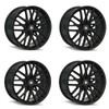 Set 4 20" Touren Tr91 20x9 Gloss Black 5x112 Wheels 35mm Rims