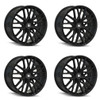 Set 4 20" Touren Tr91 20x9 Gloss Black 5x112 Wheels 35mm Rims