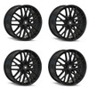 Set 4 18" Touren Tr91 18x8 Gloss Black 5x120 Wheels 35mm Rims