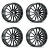 Set 4 18" Touren Tr92 18x8 Gloss Black 5x120 Wheels 35mm Rims 5 Lug