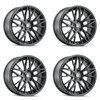 Set 4 20" Touren Tr93 20x9 Satin Black Black Rivet 5x120 Wheels 35mm Rims