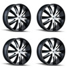 Set 4 18" Mazzi Edge 18x7.5 Black Machined 5x110 5x115 Wheels 40mm Rims Set 4 18" Mazzi Edge 18x7.5 Black Machined 5x110 5x115 Wheels 40mm Rims