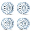 Set 4 20" Mazzi Hype 20x8.5 Chrome 5x110 5x115 Wheels 40mm Car Suv Rims