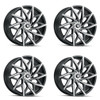 Set 4 22" Mazzi Big Easy 22x9.5 Matte Black W Dark Tint 6x135 6x5.5 Wheels 30mm