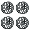 Set 4 20" Mazzi Big Easy 20x8.5 Matte Black 6x135 6x5.5 Wheels 30mm Truck Rims