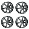 Set 4 20" Mazzi Laguna 20x8.5 Gloss Black Milled 5x112 5x120 Wheels 35mm Rims