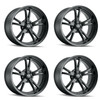 Set 4 22" Ridler 606 22x9 Matte Black 5x120 Wheels 20mm Rims