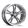 20" Ridler 606 20x8.5 Grey W Machined Lip 5x4.75 Wheel 0mm Rim