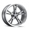 18" Ridler 606 18x8 Grey W Machined Lip 5x4.75 Wheel 0mm Rim