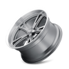 Set 4 18" Ridler 606 18x9.5 Grey W Machined Lip 5x5 Wheels 0mm Rims
