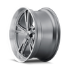 Set 4 18" Ridler 606 18x9.5 Grey W Machined Lip 5x5 Wheels 0mm Rims