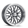 20" Ridler 607 20x10 Grey W Machined Lip 5x4.5 Wheel 0mm Rim For Ford Jeep Truck