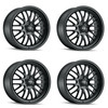 Set 4 22" Ridler 607 22x9 Matte Black 5x115 Wheels 20mm Rims