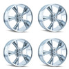 Set 4 22" Ridler 695 22x9 Chrome 5x5 Wheels 0mm Rims For Jeep Chevy GMC