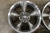 22" Ridler 695 22x9 Grey W Machined Lip 5x5 Wheel 0mm Rim For Jeep Chevy GMC