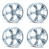 Set 4 20" Ridler 695 20x8.5 Chrome 5x4.5 Wheels 0mm Rims For Ford Jeep Truck